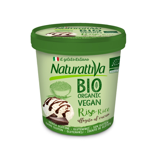 Naturattiva Glace au riz vanille/chocolat sans gluten bio 300g